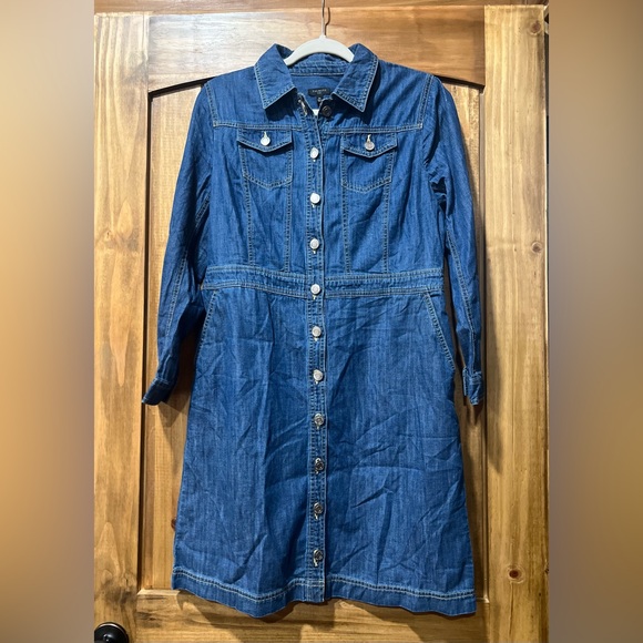Talbots Indigo Long Sleeve Denim Dress - Picture 1 of 4